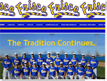 Tablet Screenshot of friscohighbaseball.com